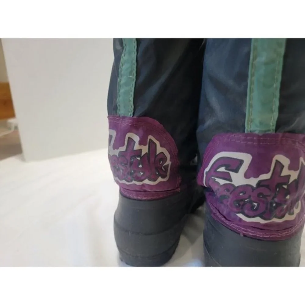 Sorel Women's 6 Freestyle Teal‎ Blue Purple Lace Up Lined Tall Winter Snow Boots